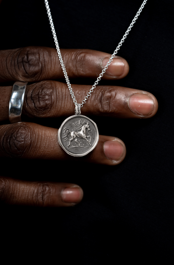 Dower & Hall's Fire Horse Talisman Necklace