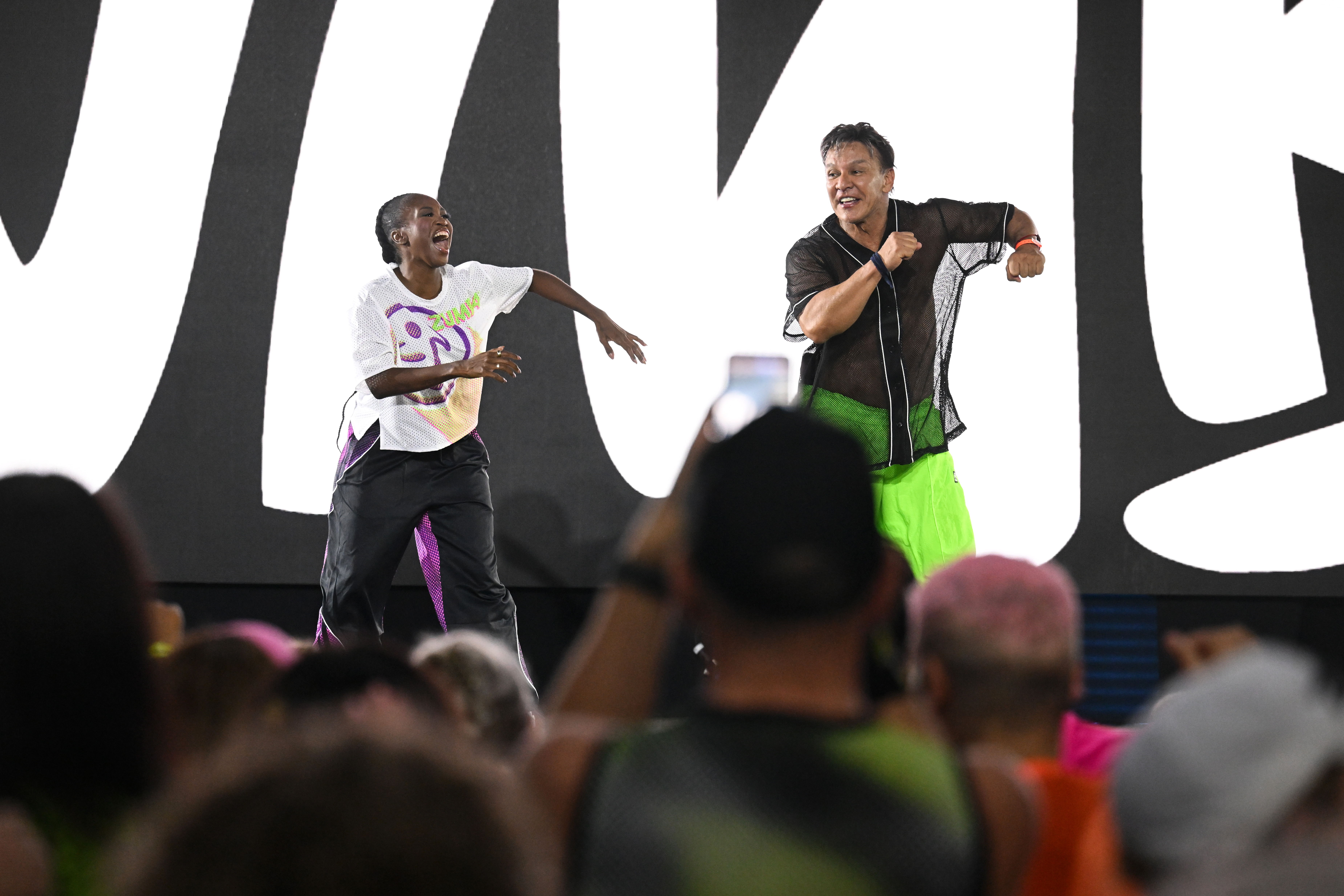 Motsi Mabuse swaps the judging panel for a Zumba class in Manchester