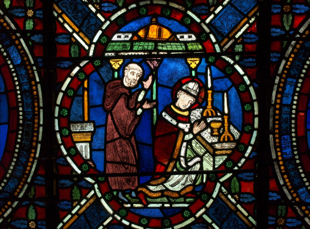 Thomas Becket praying at the altar - North Ambulatory of the Trinity Chapel, early 20th century. Credit Samuel Caldwell Jr