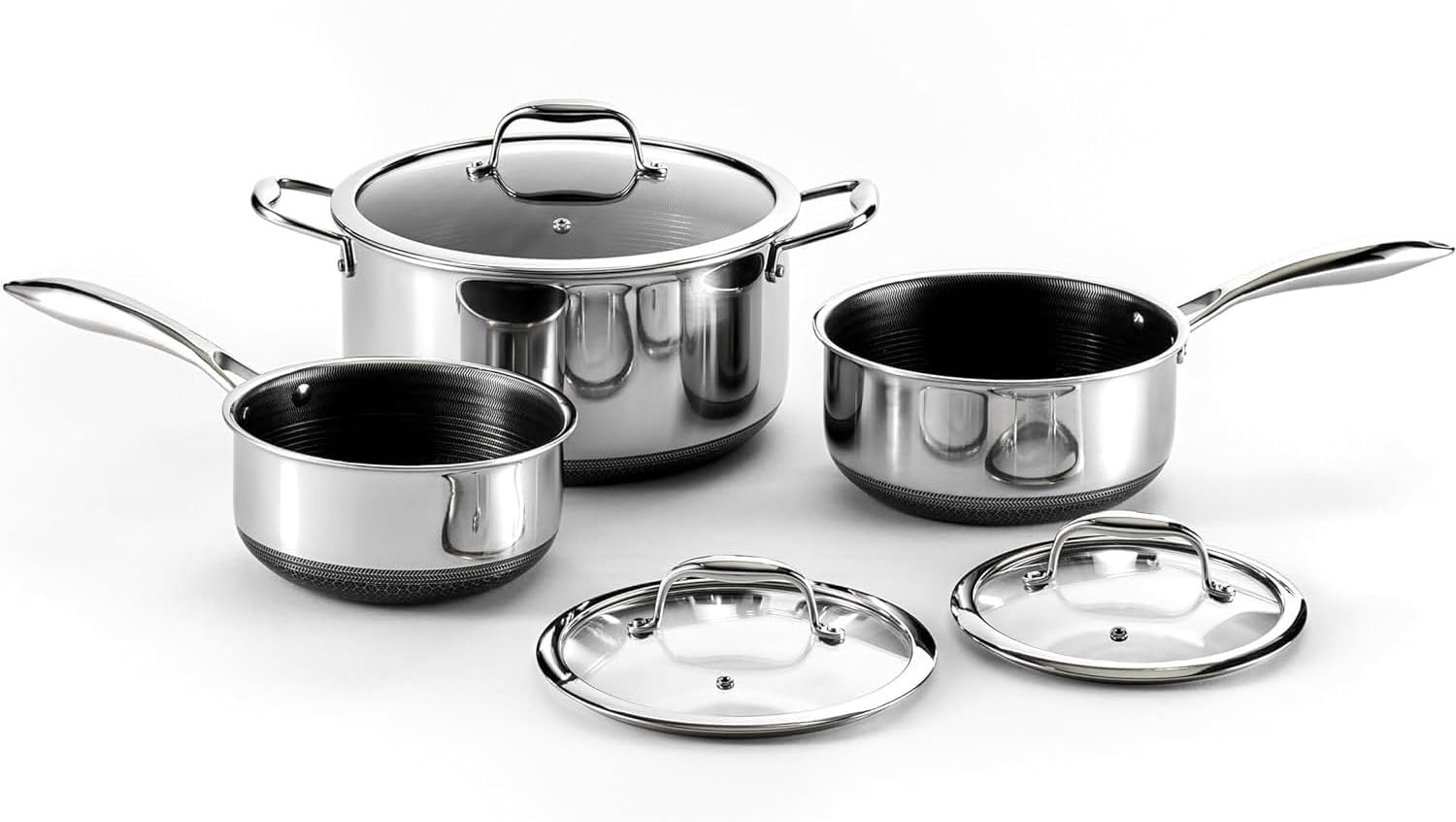 HexClad Hybrid Nonstick 6-Piece Pot Set