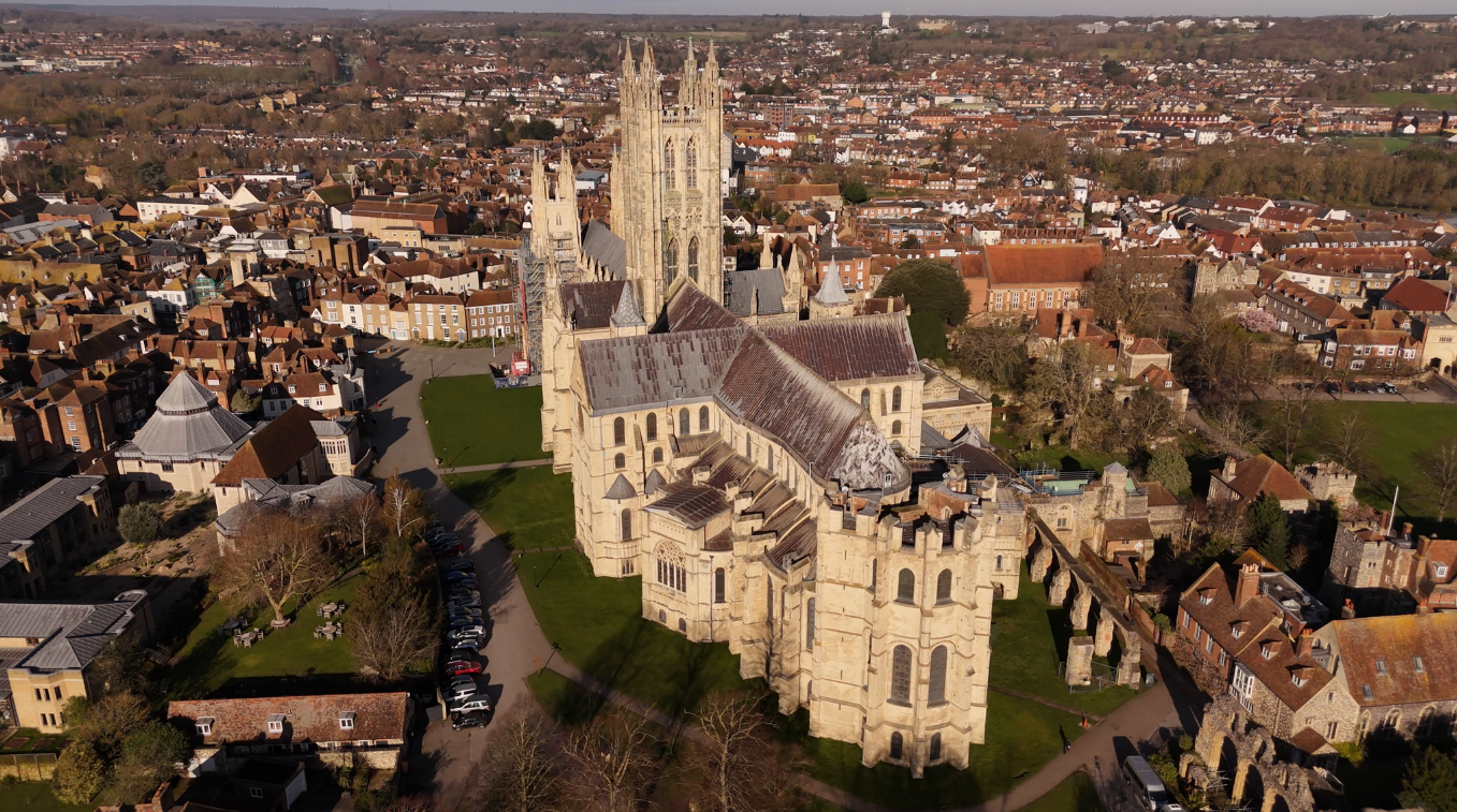 Canterbury Cathedral aerial view (c) Canterbury Cathedral